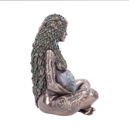 Mother Earth Gaia Art Statue Bronze Figurine.