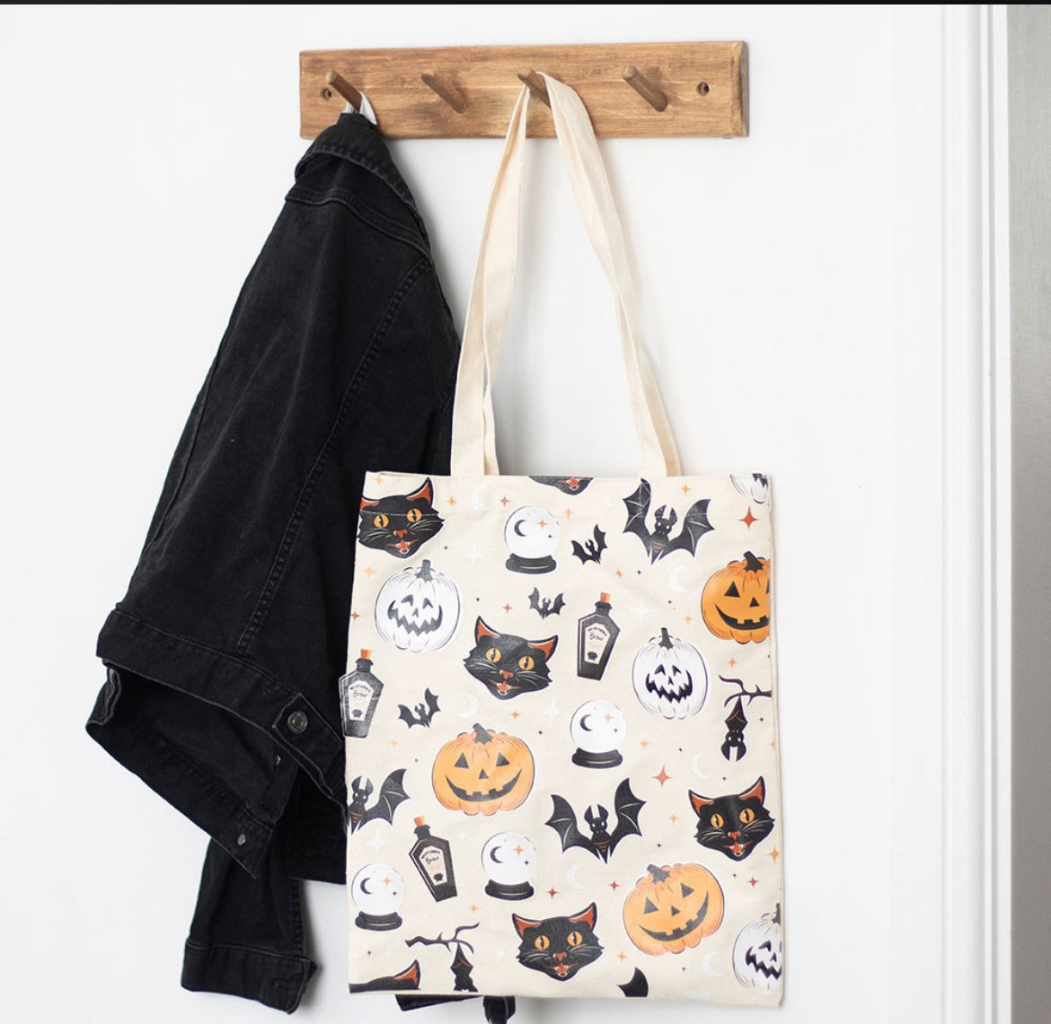 Polycotton canvas tote bags (Halloween)