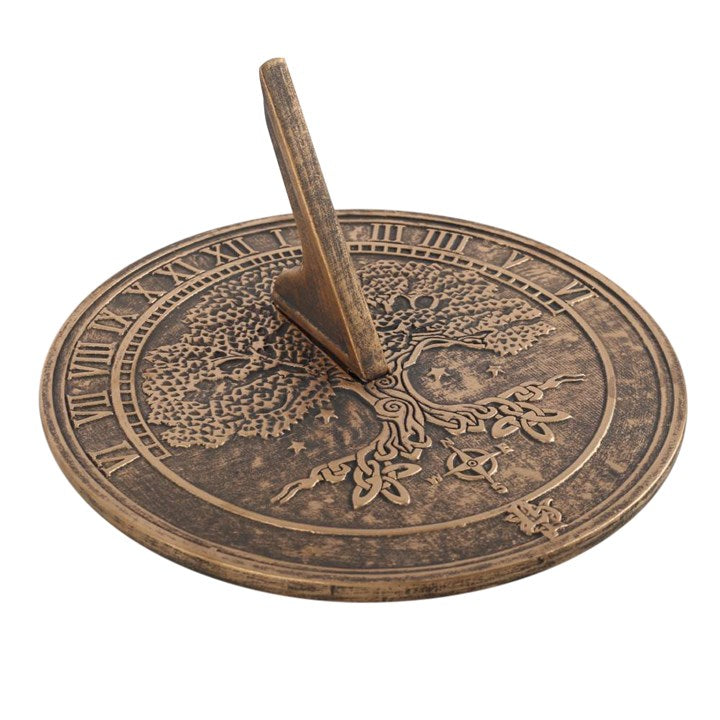 Tree Of Life Terracotta Sundial by Lisa Parker