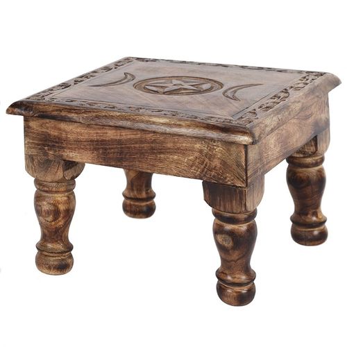 Triple Moon Altar Table with Detailed Border