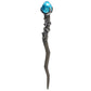 Silver Claw Wand with Blue Gem