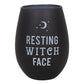 Resting Witch Face Stemless Wine Glass