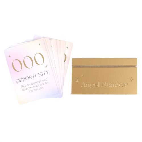 Angel Number Affirmation Cards with Wooden Stand