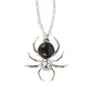 Black Obsidian Spider Pendant Necklace
