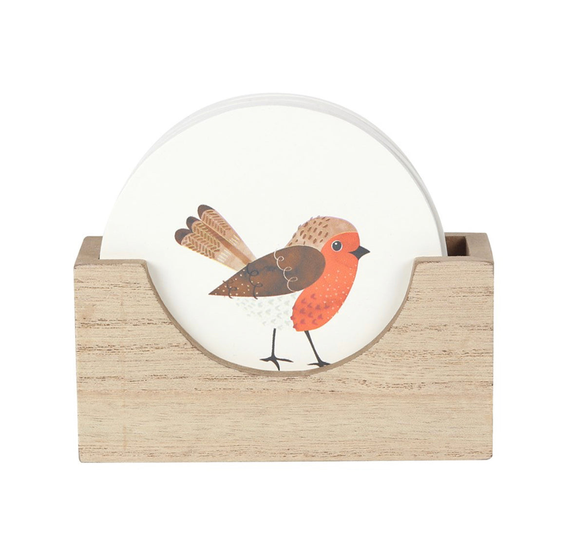 Garden Robin Coaster Set