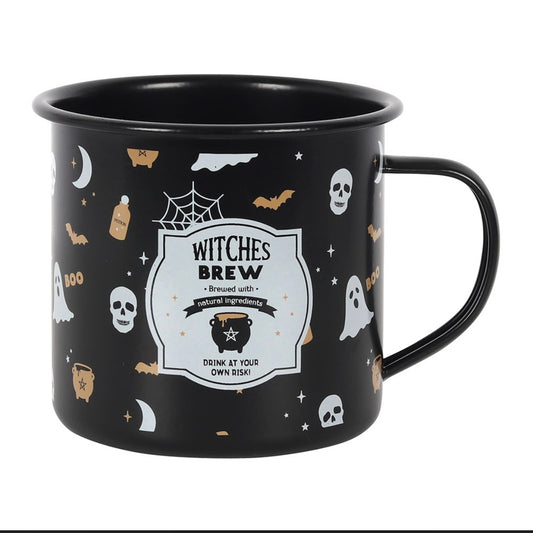 WITCHES BREW ENAMEL MUG