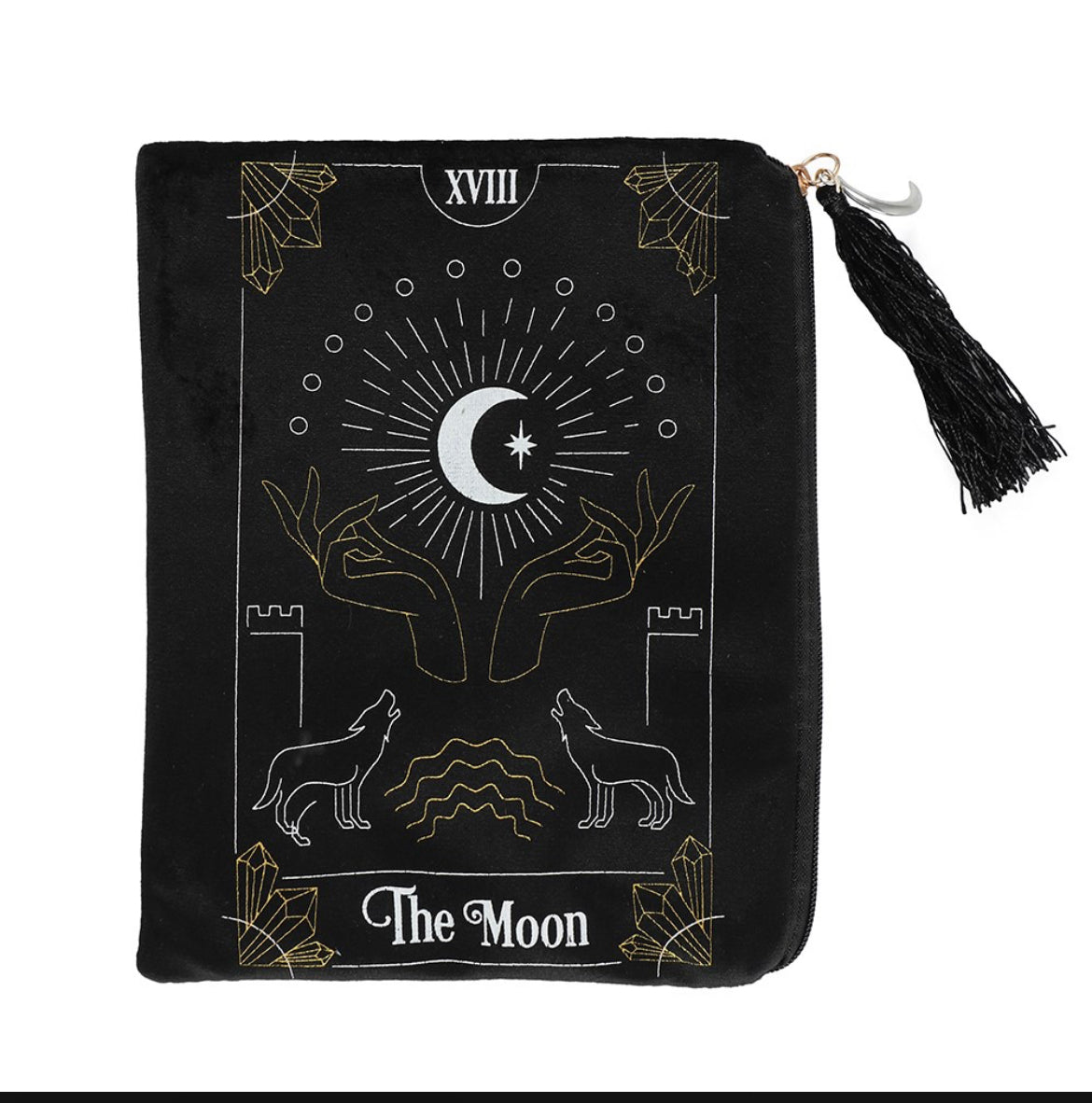 The Moon Tarot Card Zipper Bag