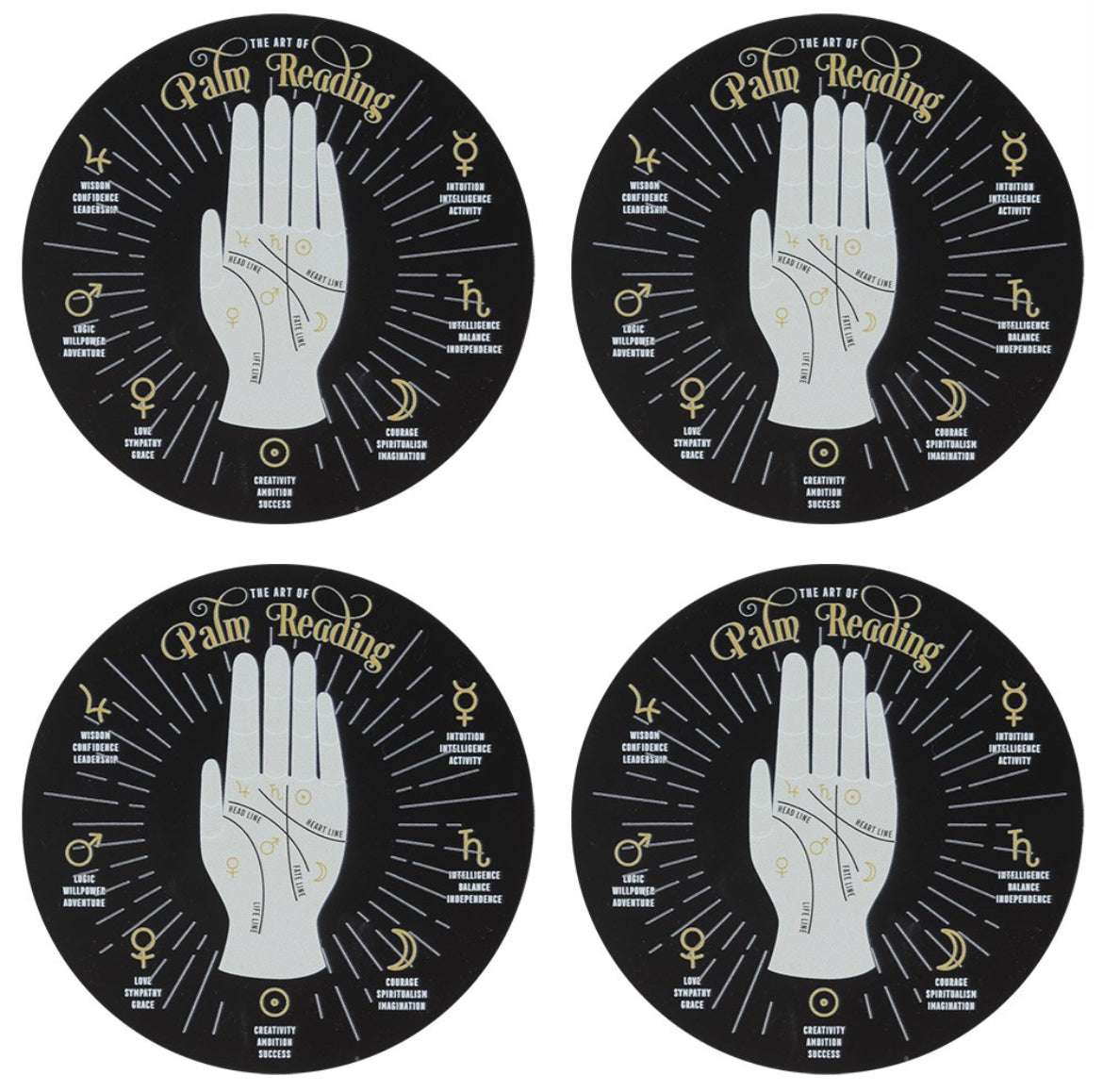 Palm Reading Coaster Set