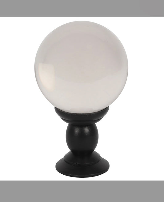 Large Clear Crystal Ball on stand